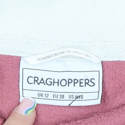 Craghoppers Women Pink 1/2 Zip Fleece Sweatshirt UK 12