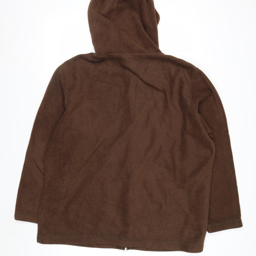 Disney Women Plus Brown Full Zip Fleece Hoodie Winnie the Pooh 3X