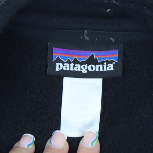 Patagonia Men's Black Fleece 1/2 Zip Pullover Sweatshirt Size M