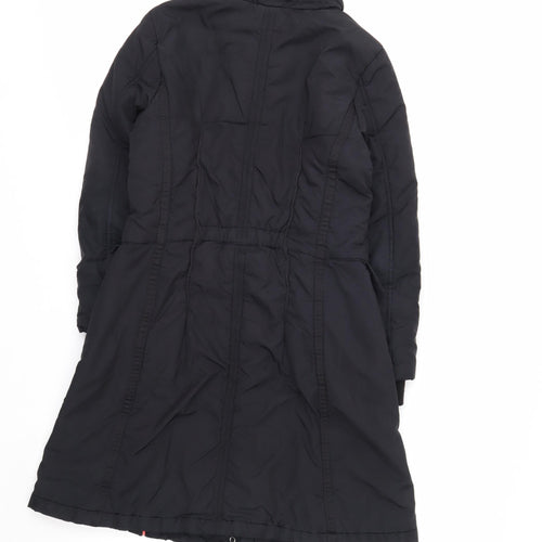 DKNY Women's Black Long Puffer Coat Size 10 Insulated Winter Jacket