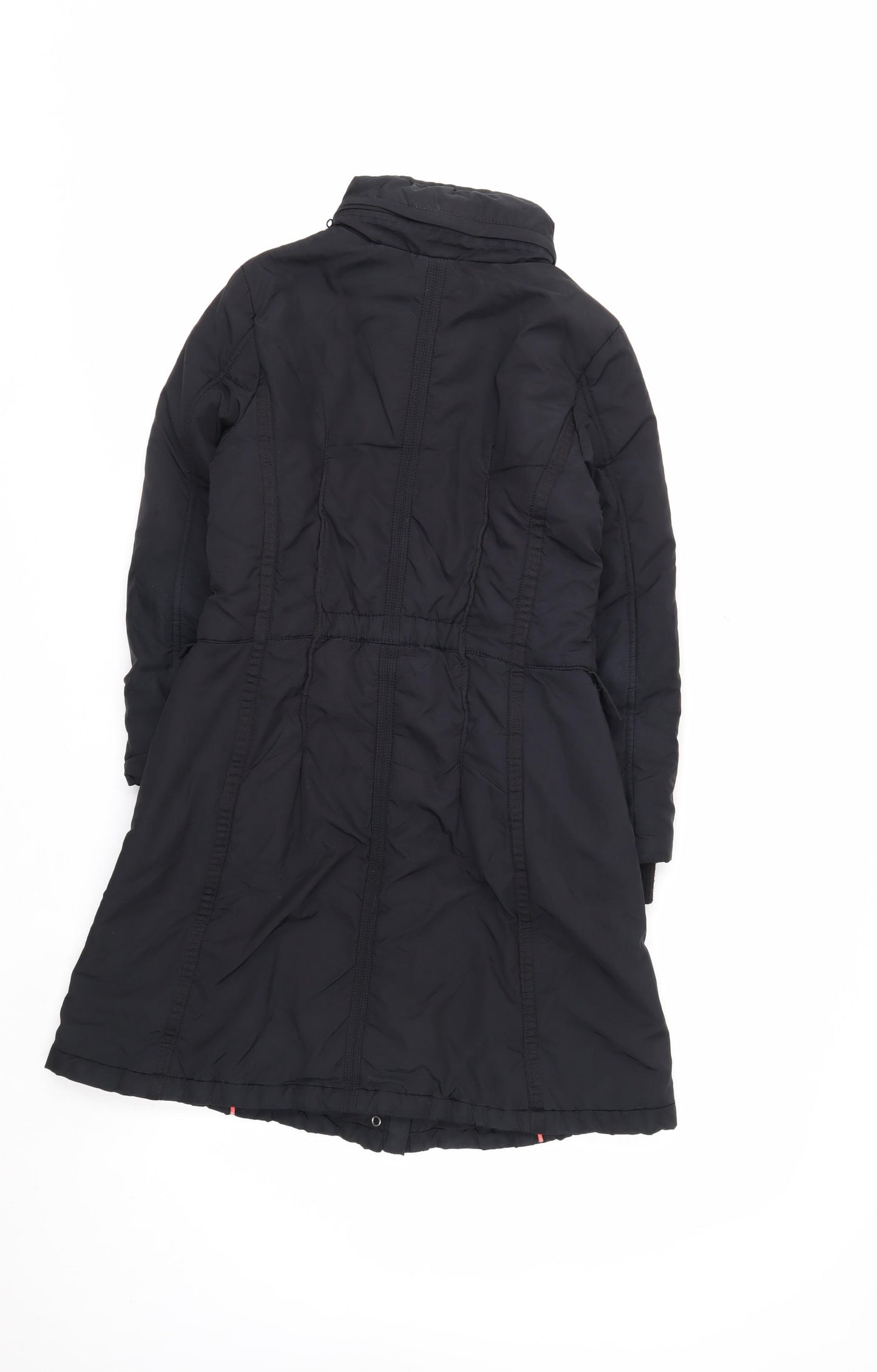 DKNY Women's Black Long Puffer Coat Size 10 Insulated Winter Jacket