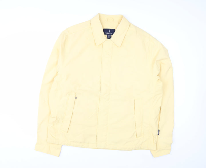 London Fog Men's Beige XL Nylon Basic Jacket Lined Zip Casual Spring Coat