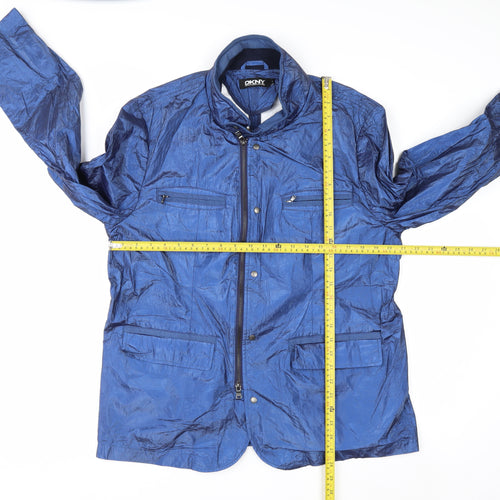 DKNY Men's Blue Lightweight Full Zip Jacket Size L Regular Fit