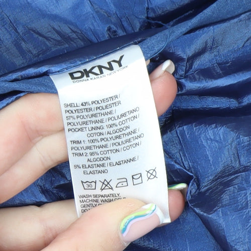 DKNY Men's Blue Lightweight Full Zip Jacket Size L Regular Fit
