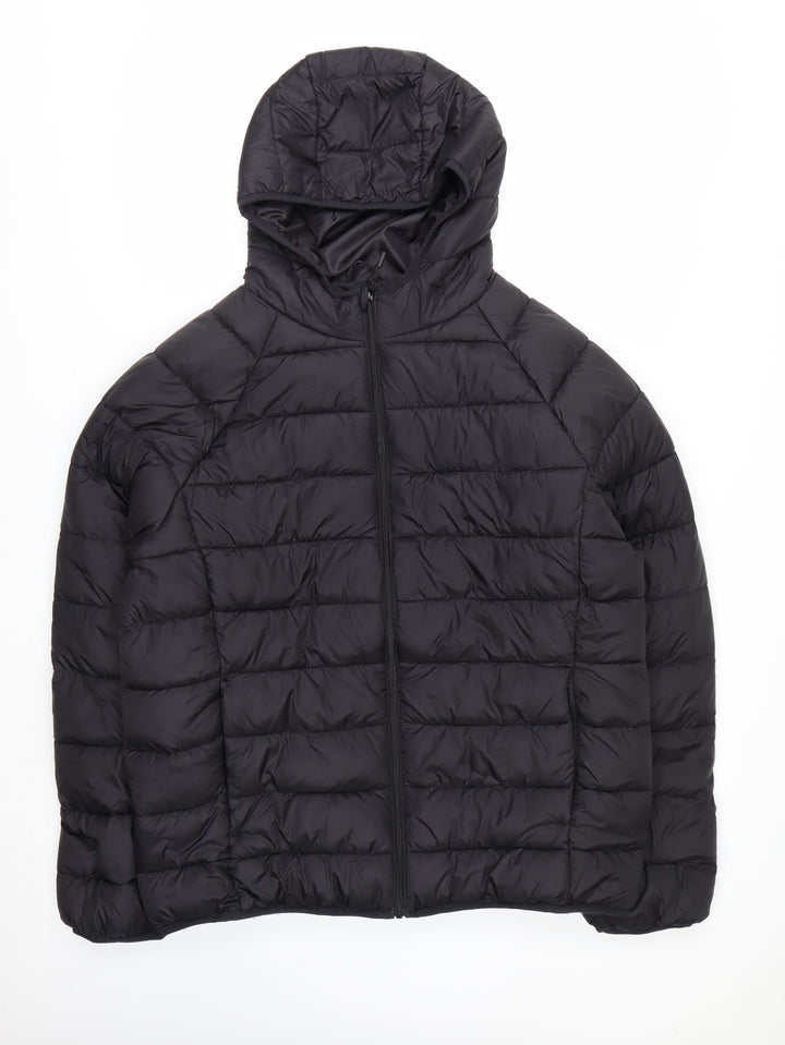 Primark Men's Black 2XL Puffer Hooded Winter Jacket