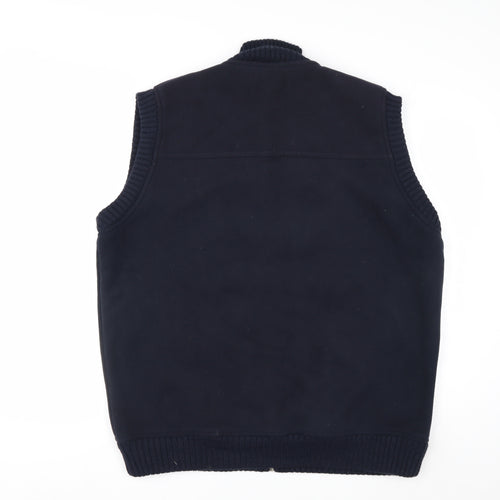 James Pringle Men's Blue Fleece Lined Zip Waistcoat Bodywarmer L