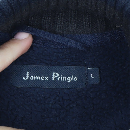 James Pringle Men's Blue Fleece Lined Zip Waistcoat Bodywarmer L