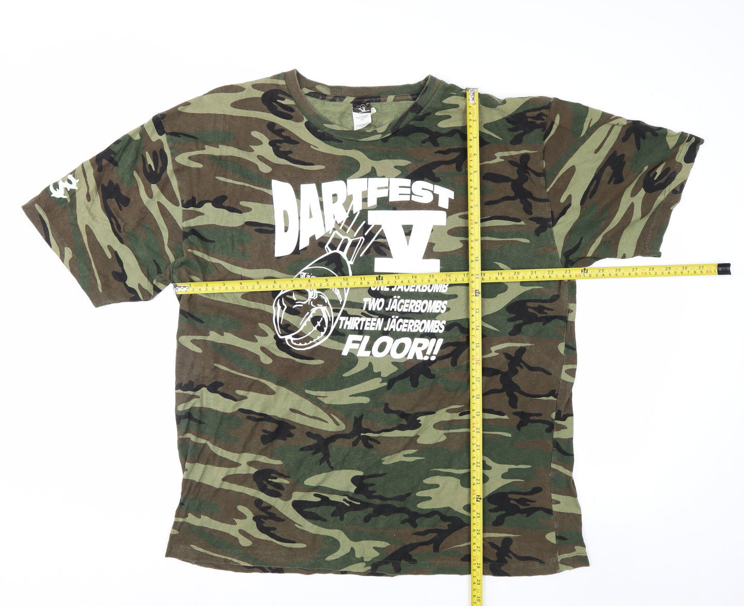 Code V Men's Camouflage DARTFEST VI Graphic T-Shirt Size 2XL