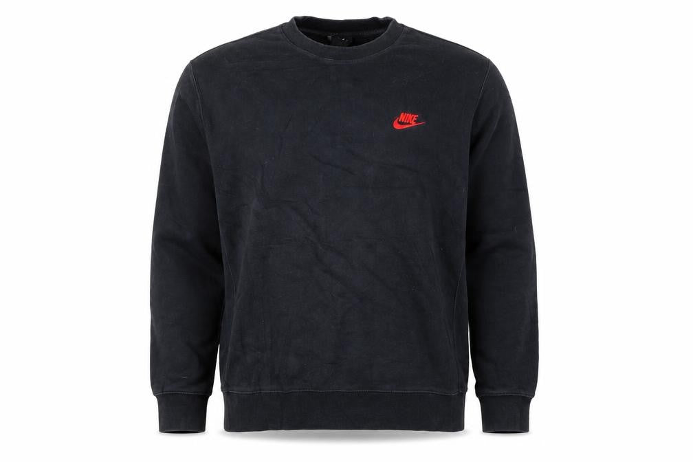 Front view of Nike Men's Black M Pullover Crew Neck Sweatshirt