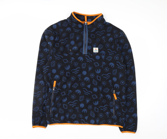 Passenger Men’s Blue Fleece Pullover Sweatshirt XL Outdoor Zip High Neck