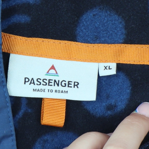 Passenger Men’s Blue Fleece Pullover Sweatshirt XL Outdoor Zip High Neck
