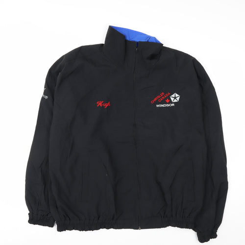 Superior Sportswear Men's Black Windbreaker Jacket L Embroidered Chrysler Windsor