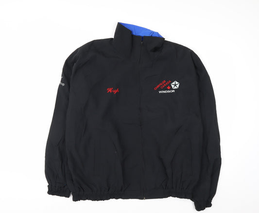 Superior Sportswear Men's Black Windbreaker Jacket L Embroidered Chrysler Windsor