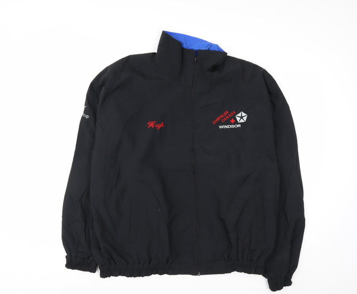 Superior Sportswear Men's Black Windbreaker Jacket L Embroidered Chrysler Windsor