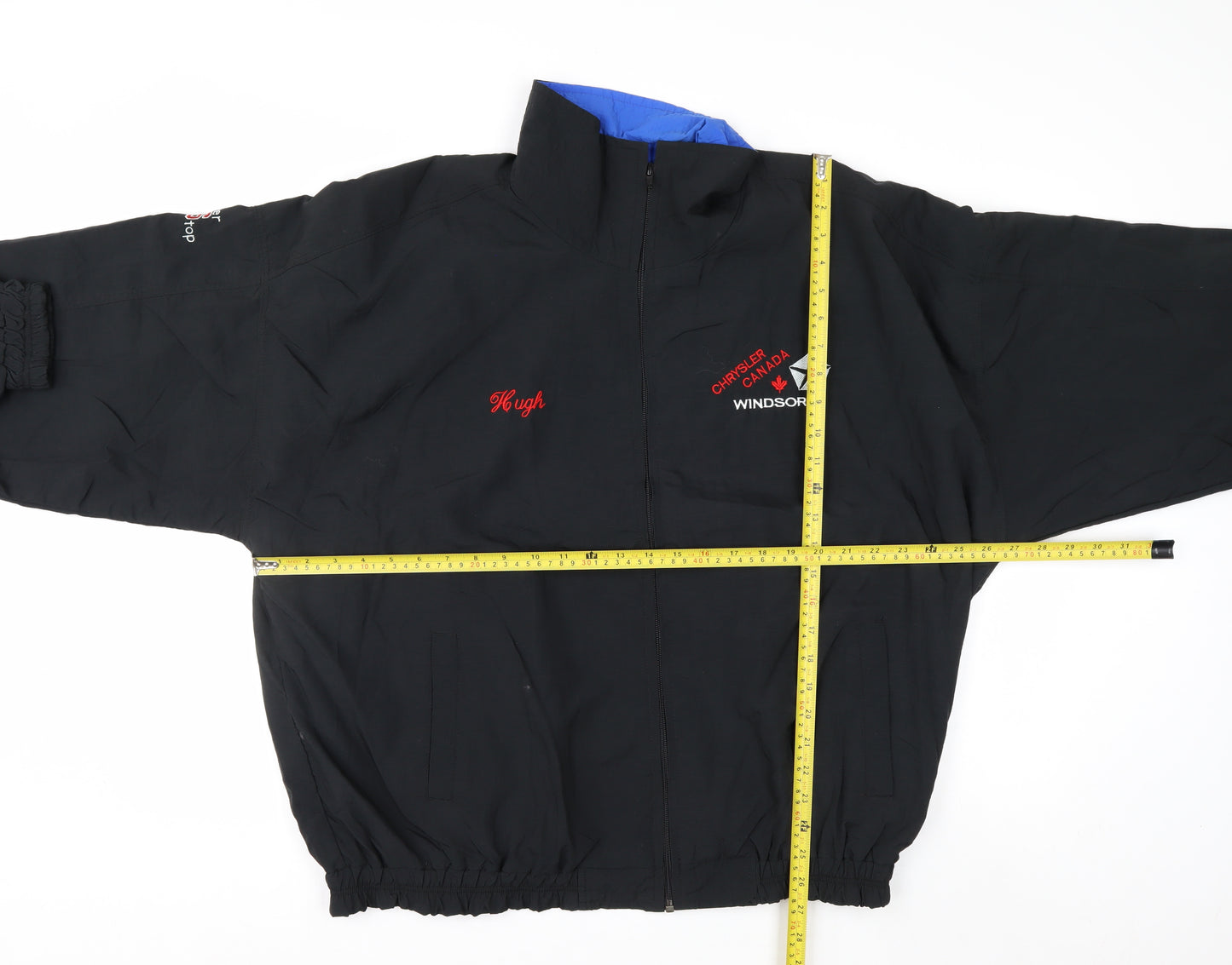 Superior Sportswear Men's Black Windbreaker Jacket L Embroidered Chrysler Windsor