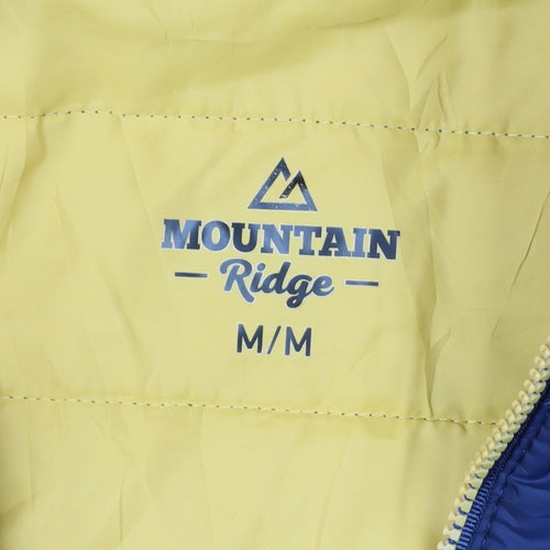 Mountain Ridge Men's Blue Hooded Puffer Jacket M Lined Winter Coat