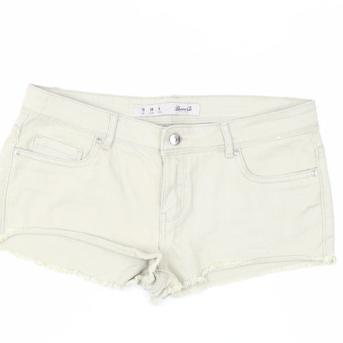 Denim Co Women’s Beige Hot Pants Size 10 Cotton Stretch Shorts