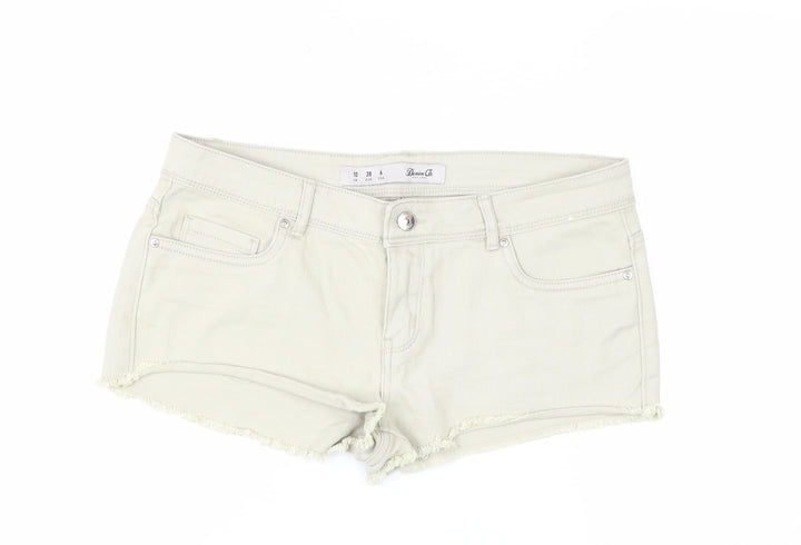 Denim Co Women’s Beige Hot Pants Size 10 Cotton Stretch Shorts
