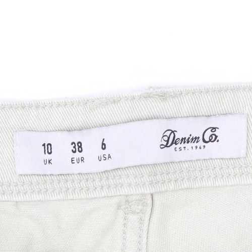 Denim Co Women’s Beige Hot Pants Size 10 Cotton Stretch Shorts