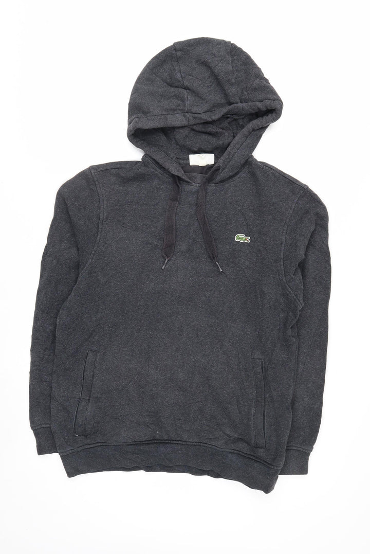 Lacoste Men's Grey Classic Fit Pullover Hoodie Size M