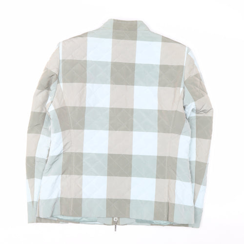 Basler Women's Green Check Quilted Zip Jacket Size 12