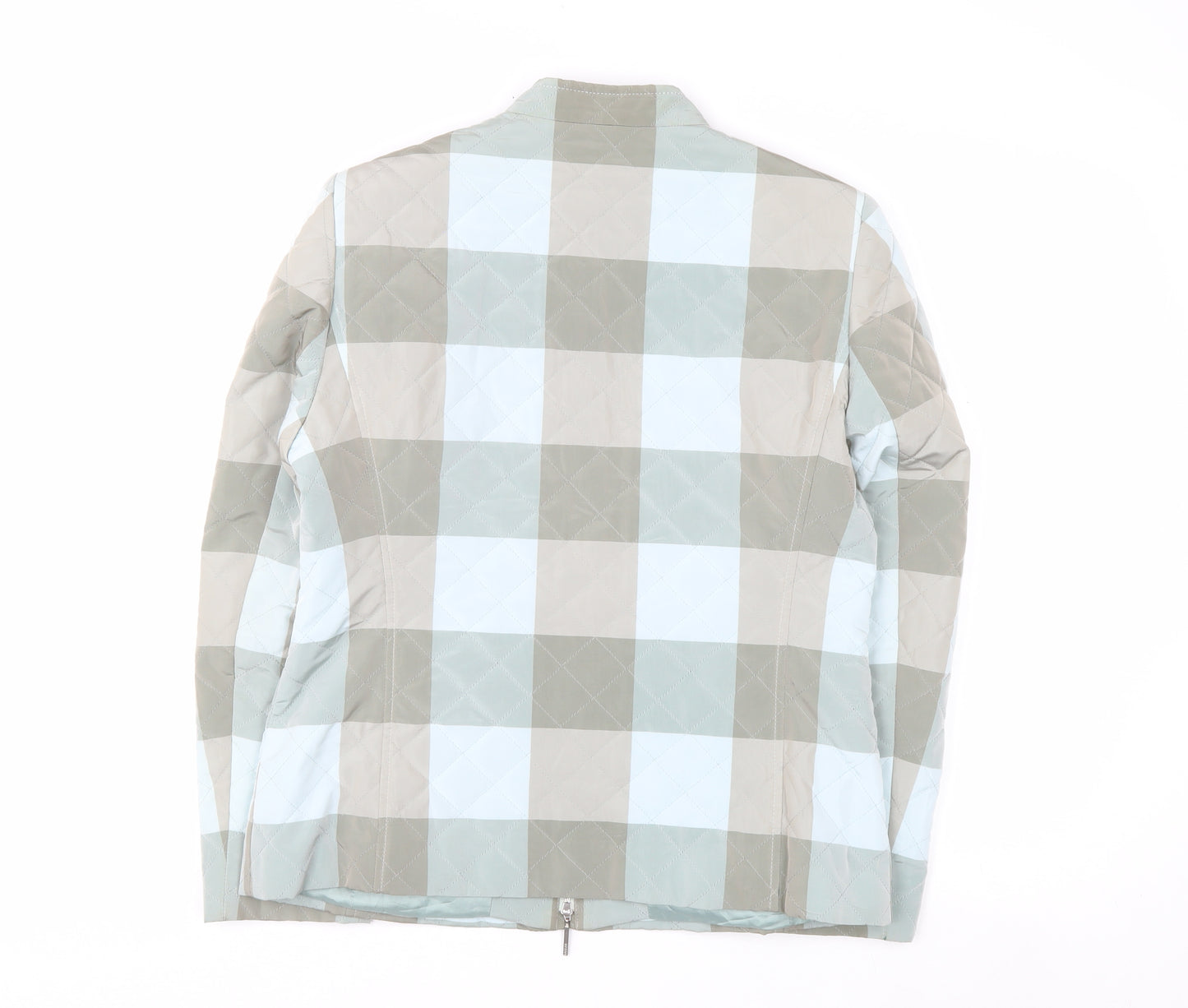Basler Women's Green Check Quilted Zip Jacket Size 12