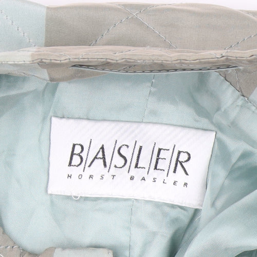 Basler Women's Green Check Quilted Zip Jacket Size 12
