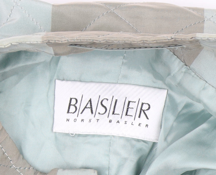 Basler Women's Green Check Quilted Zip Jacket Size 12