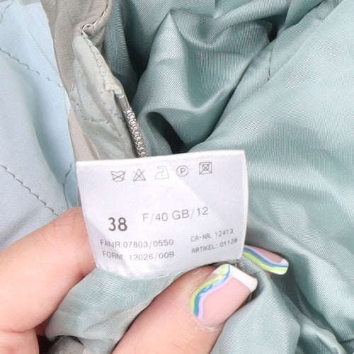 Basler Women's Green Check Quilted Zip Jacket Size 12