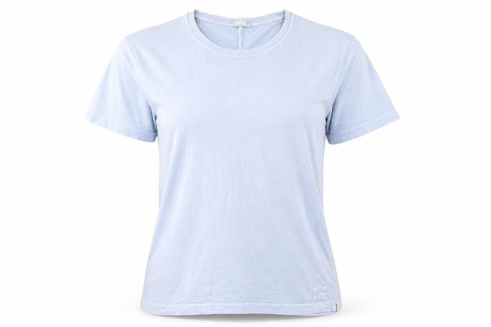 Front view of Jigsaw Women’s Blue Basic Cotton Short Sleeve T-Shirt, size S