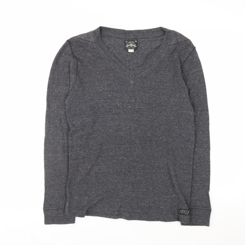 Diesel Women Grey V-Neck Knit Pullover Jumper Size S