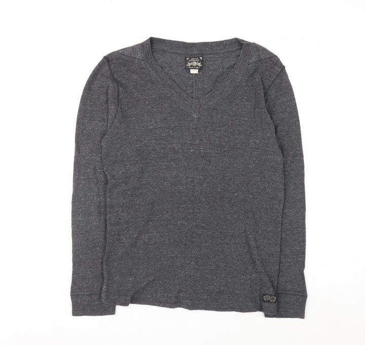 Diesel Women Grey V-Neck Knit Pullover Jumper Size S