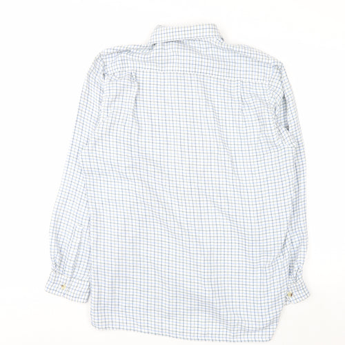 Champion Men's Blue Check Button-Up Long Sleeve Casual Shirt M