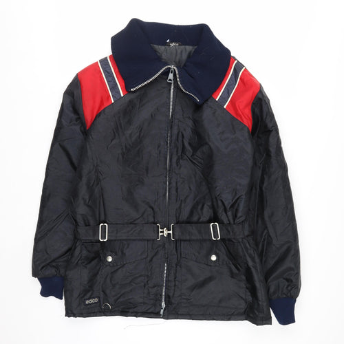 Edco Men's Blue M Puffer Jacket Belted Waterproof Winter Outerwear