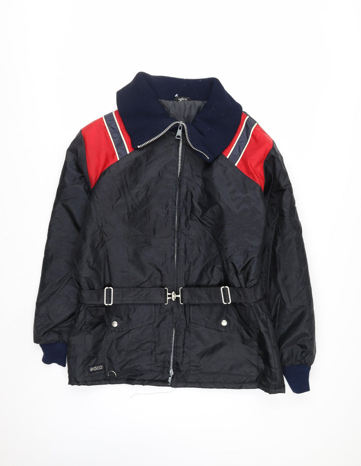 Edco Men's Blue M Puffer Jacket Belted Waterproof Winter Outerwear