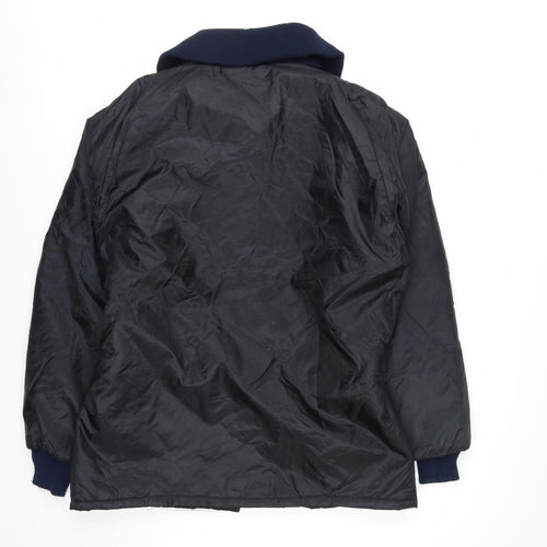 Edco Men's Blue M Puffer Jacket Belted Waterproof Winter Outerwear