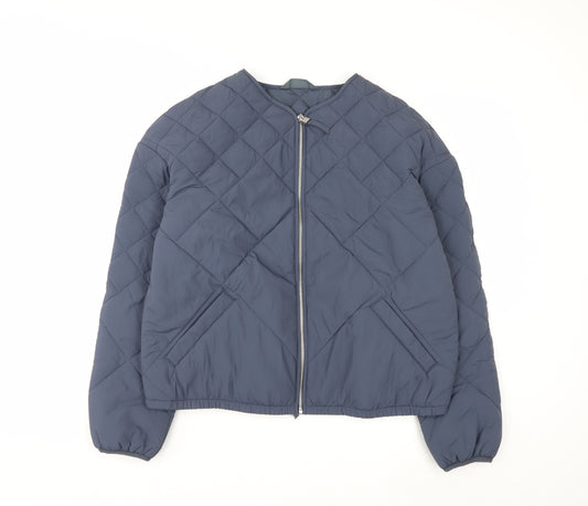 Marks and Spencer Women’s Blue Quilted Full Zip Lightweight Jacket Size 12