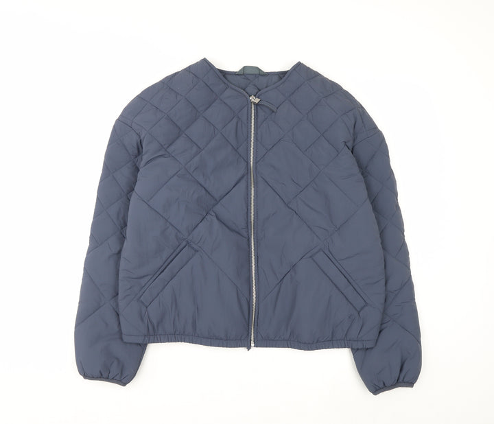 Marks and Spencer Women’s Blue Quilted Full Zip Lightweight Jacket Size 12