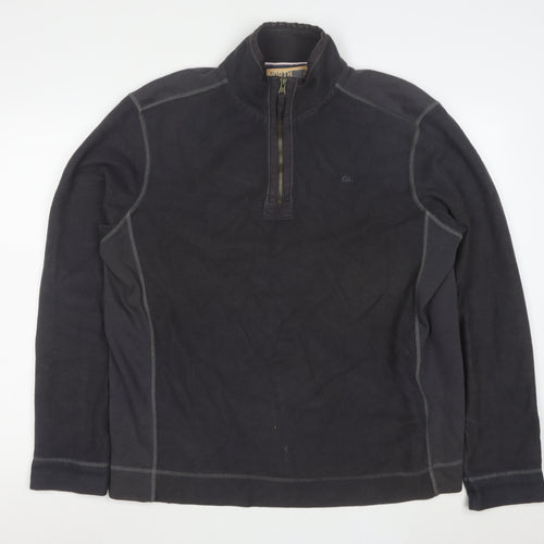 North Coast Men's Black 1/4 Zip Cotton Sweatshirt L