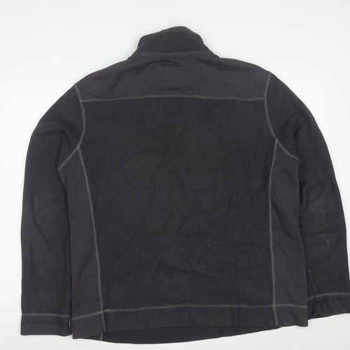 North Coast Men's Black 1/4 Zip Cotton Sweatshirt L