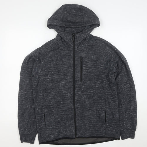 UNIQLO Men's Grey Full Zip Hoodie M Regular Fit Lightweight