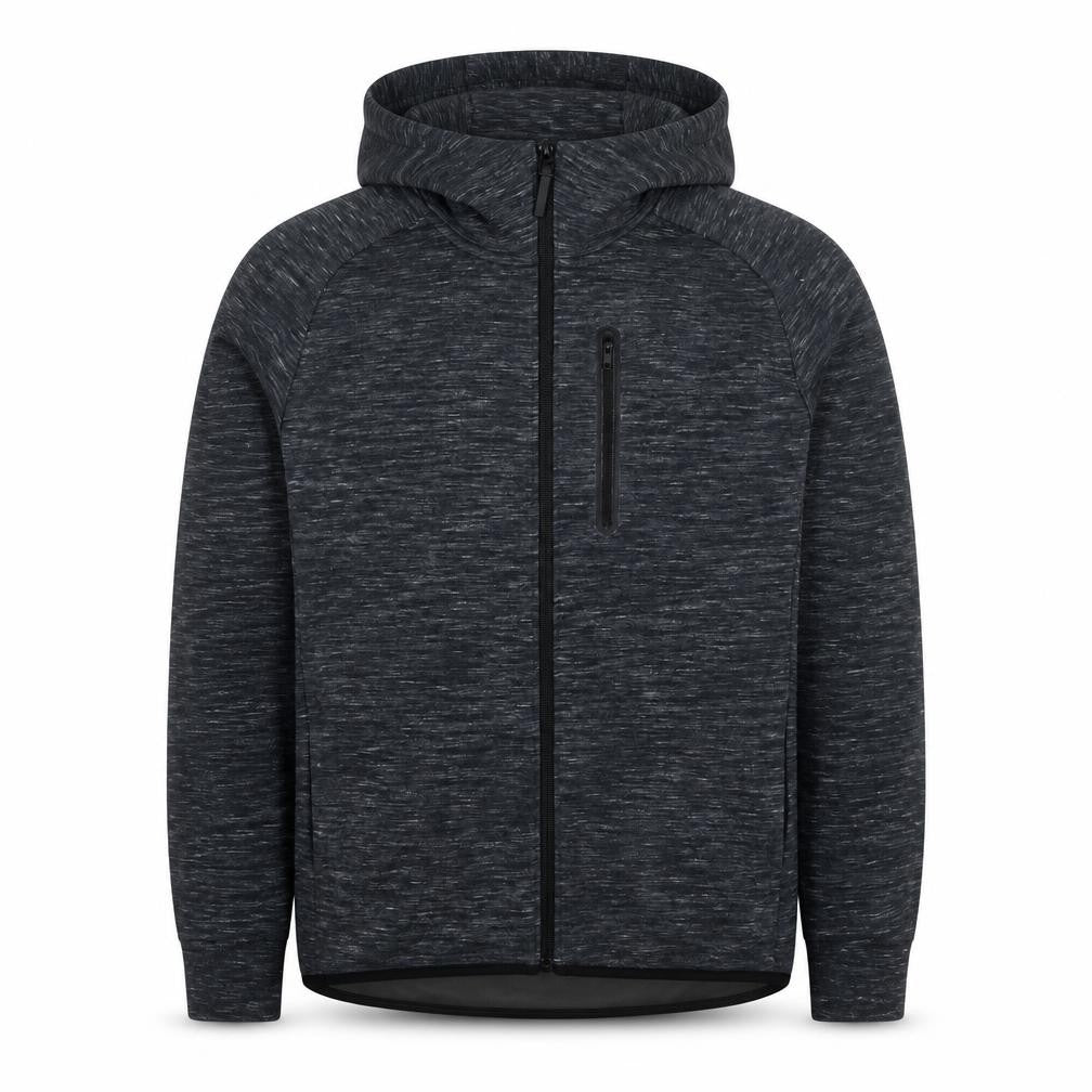 UNIQLO Men's Grey Full Zip Hoodie M Regular Fit Lightweight