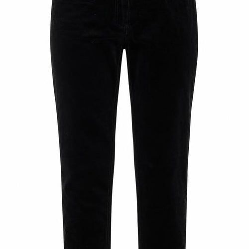 Marks and Spencer Women's Black Velvet Stretch Slim Trousers Size 10