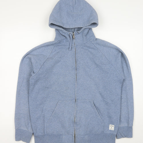 Carhartt Men's Blue Full Zip Hoodie L Cotton Blend Fleece