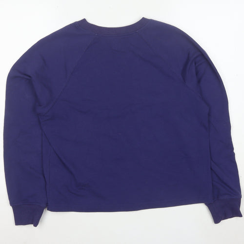 Juicy Couture Women's Blue Pullover Sweatshirt M Logo Casual