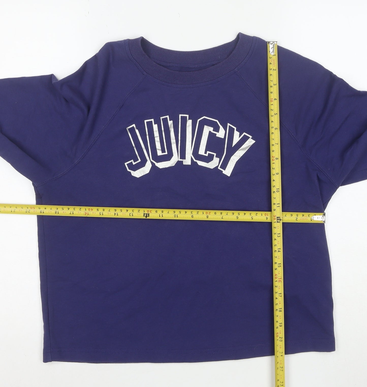 Juicy Couture Women's Blue Pullover Sweatshirt M Logo Casual