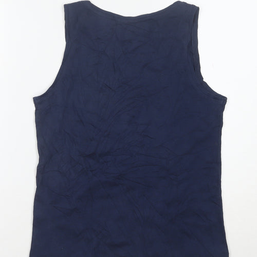 Marks and Spencer Women’s Blue Beaded Cotton Tank Top Size 12