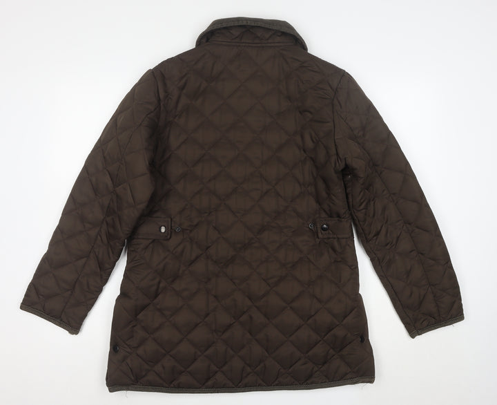 Bronte Women Brown Quilted Mid-Length Outdoor Jacket Size 10