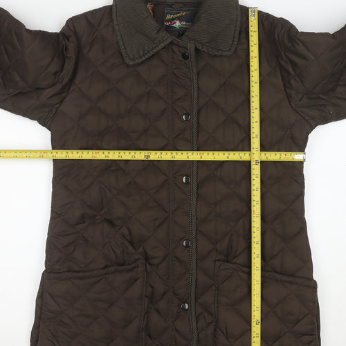 Bronte Women Brown Quilted Mid-Length Outdoor Jacket Size 10