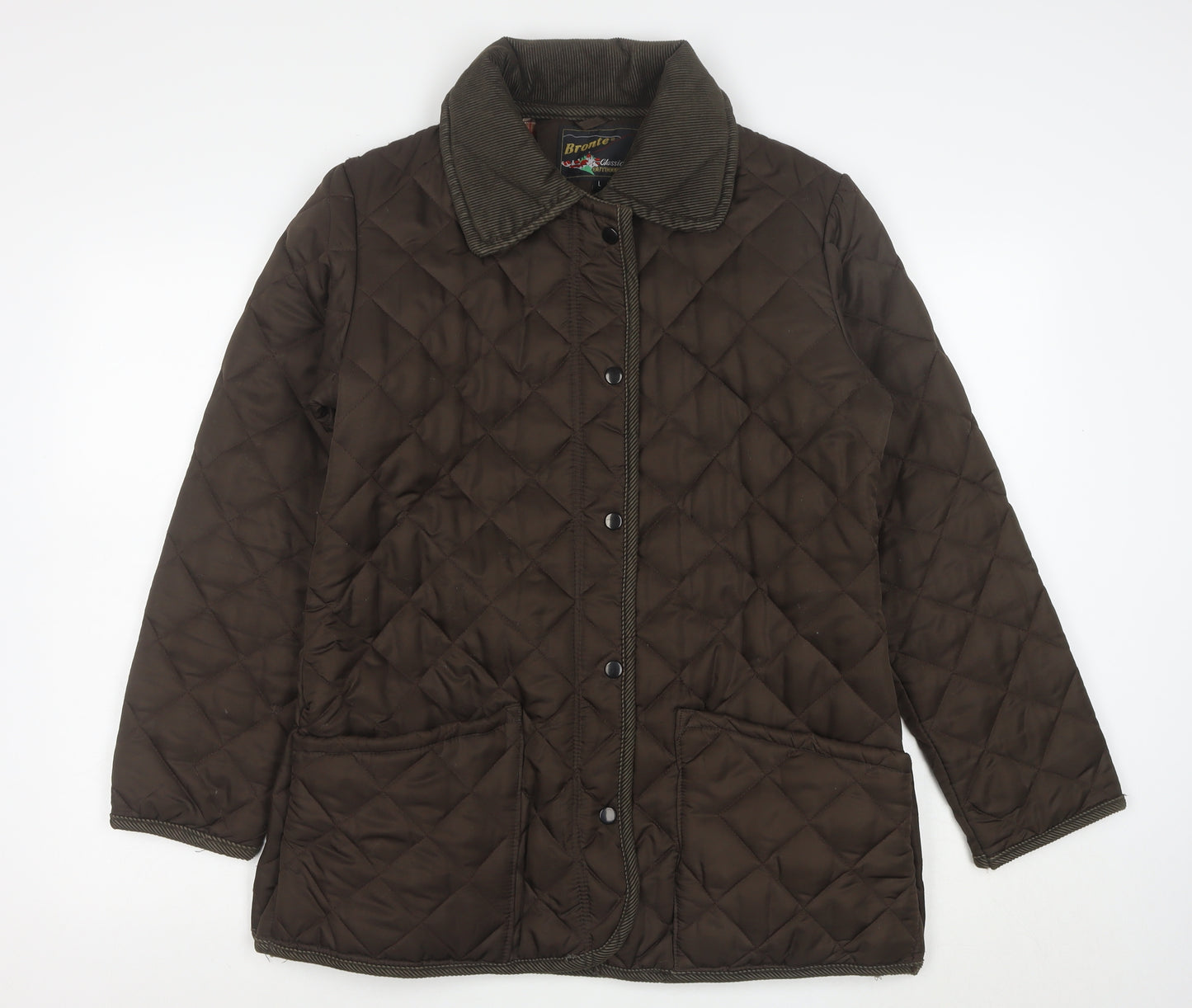 Bronte Women Brown Quilted Mid-Length Outdoor Jacket Size 10
